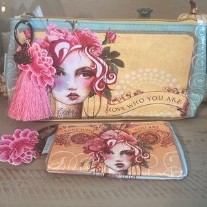 Papaya! brand "love who you are" coin purse and clutch style bag